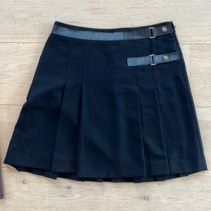 Korean Fashion Brand - 96NY, Black Wool Mini Skirt